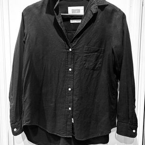 Grayson brand women’s oversized, black, flannel button down shirt. Size 01